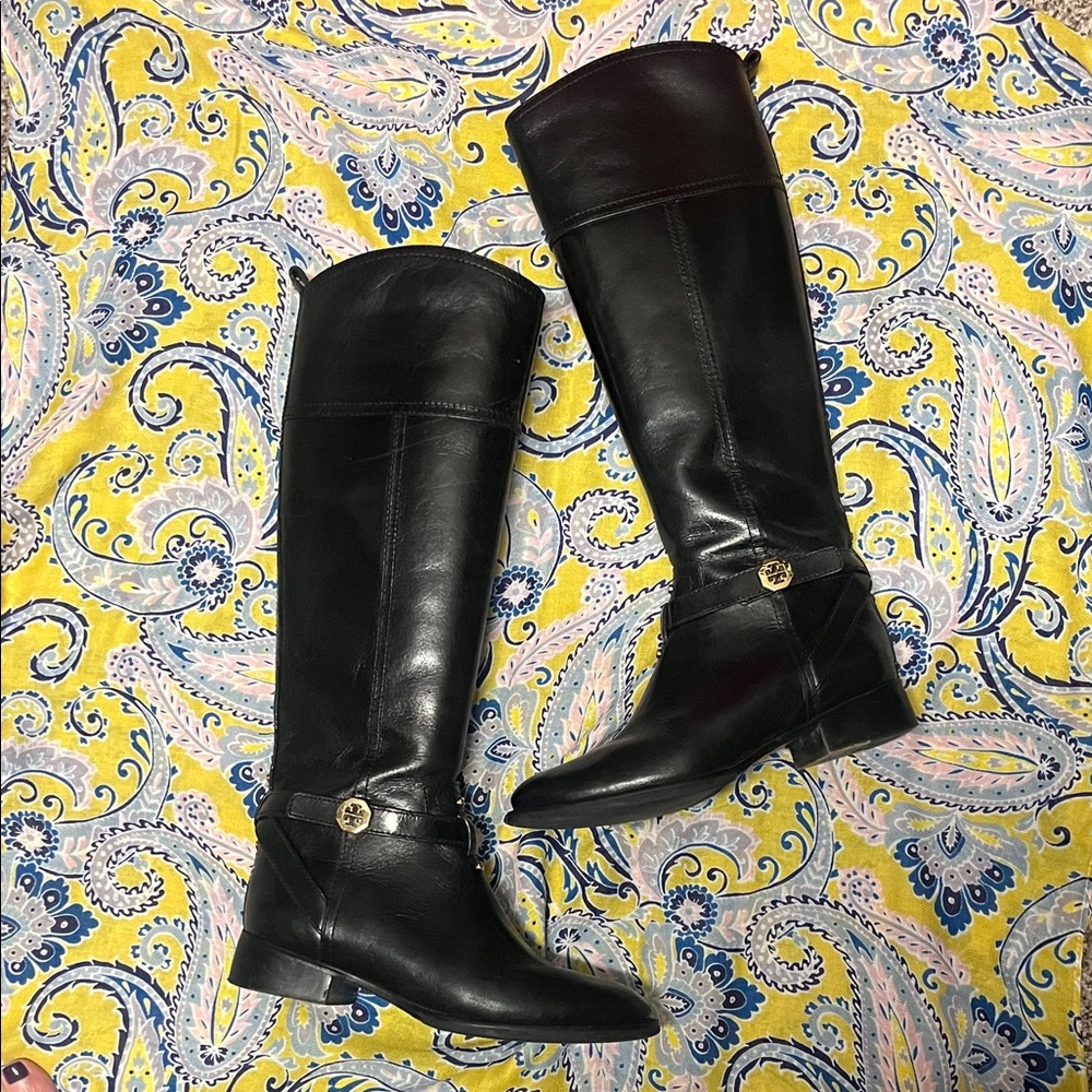Tory Burch Black Over the Knee Boots
